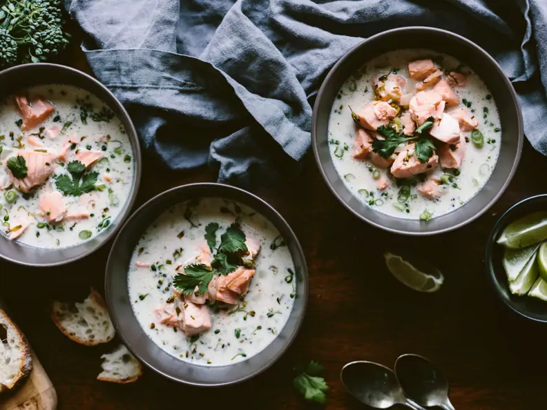 Lachs-Kokos-Suppe
