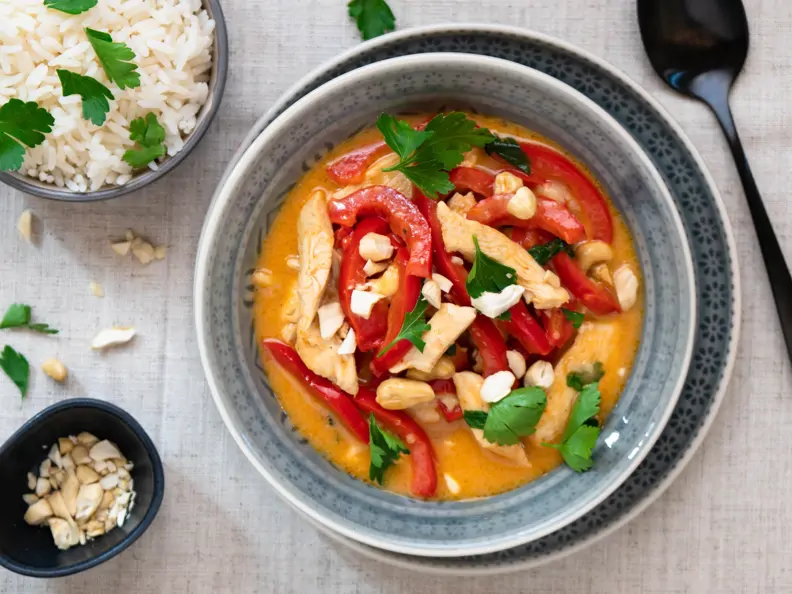 Curry, Hähnchen, Paprika