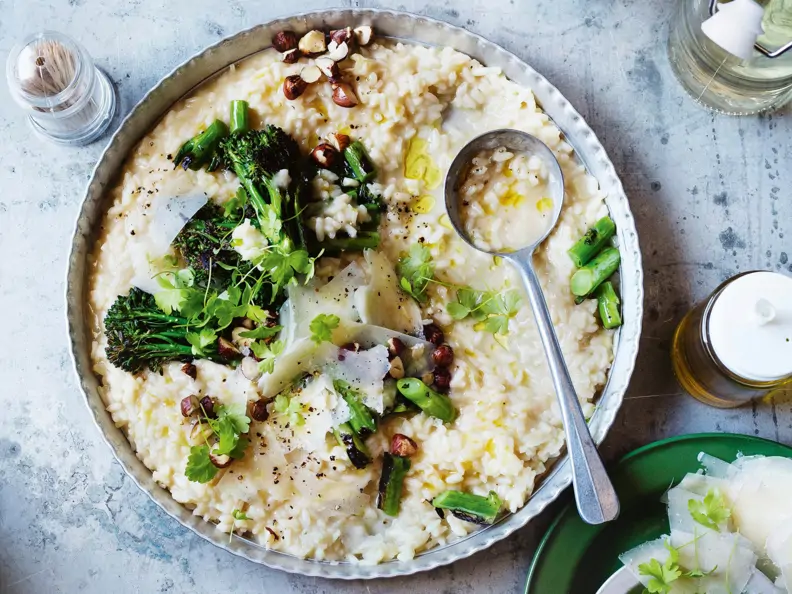 Risotto mit Brokkolini und Parmesan