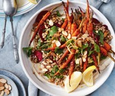 Couscous mit Linsen und Harissa-Möhren