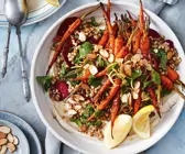 Couscous mit Linsen und Harissa-Möhren