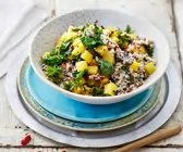 Quinoa-Risotto mit Steckrübe und Grünkohl