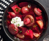 Rote-Bete-Eintopf mit Champignons