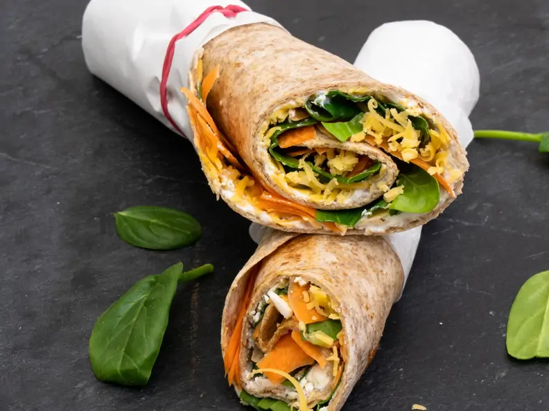 Bunte Wraps mit Gemüse