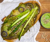 Dinkelpizza mit Pesto