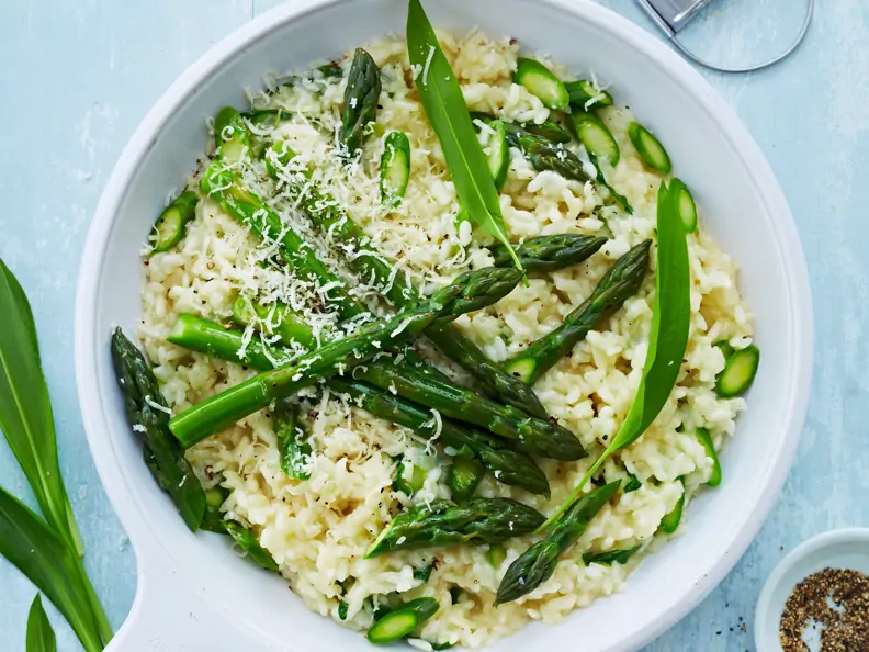 Spargel-Bärlauch-Risotto