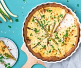 Spargel-Quiche grün-weiß