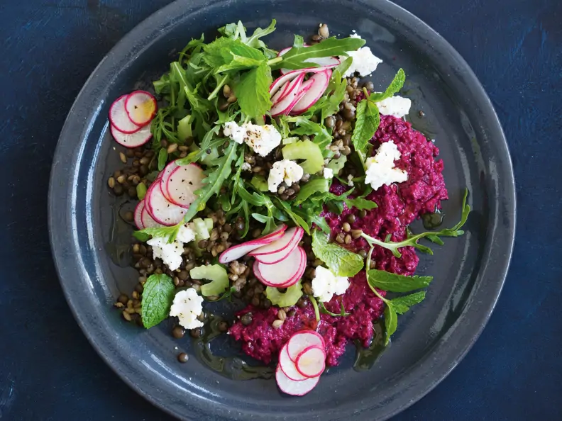 Linsen-Graupen-Salat