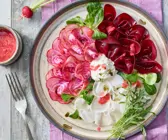 Gemüse-Carpaccio mit Cashewcreme