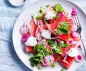 Wassermelonen-Radieschen-Salat
