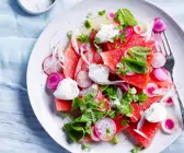 Wassermelonen-Radieschen-Salat