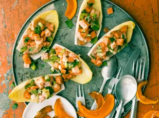Chicorée mit Lachs-Ceviche