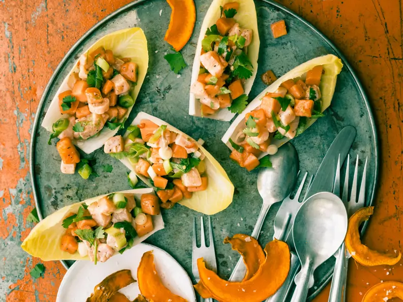 Chicorée mit Lachs-Ceviche