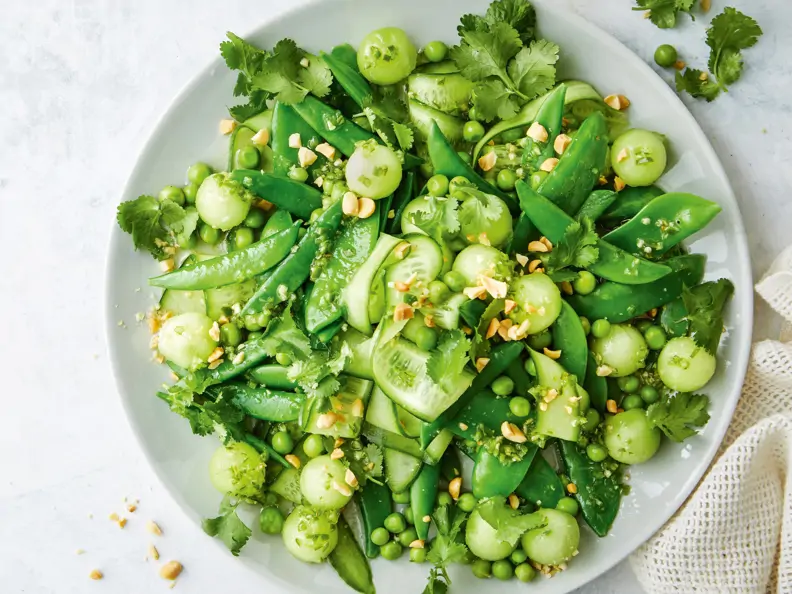 Koriander-Schoten-Salat