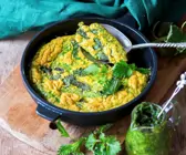 Brennnessel-Omelett mit Basilikum-Pesto