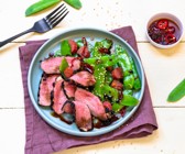 Entenbrust mit Zuckerschoten