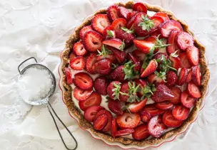 Erdbeer-Tarte mit Vanillecreme