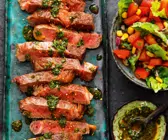 Ribeye-Steaks mit Chimichurri-Sauce