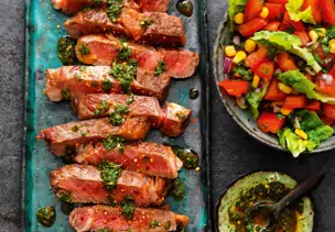Ribeye-Steaks mit Chimichurri-Sauce