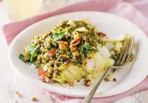 Gebackener Seehecht mit Gremolata