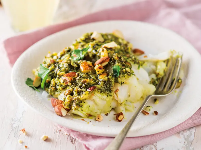 Gebackener Seehecht mit Gremolata