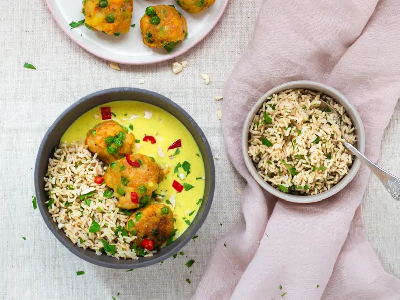 Korma-Gemüse-Bällchen