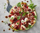 Bunte Melonen-Pizza