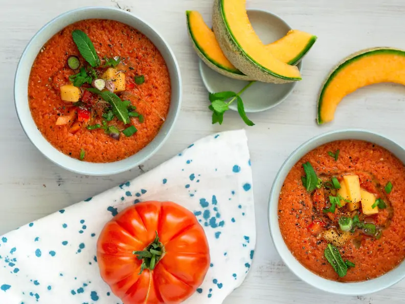 Kalte Tomaten-Melonen-Suppe