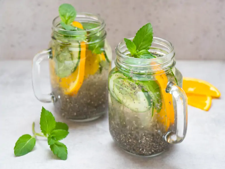 Chia-Detox-Wasser
