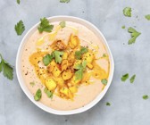 Maronensuppe mit Birnen-Nuss-Topping