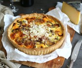 Zucchini-Chorizo-Käse-Tarte