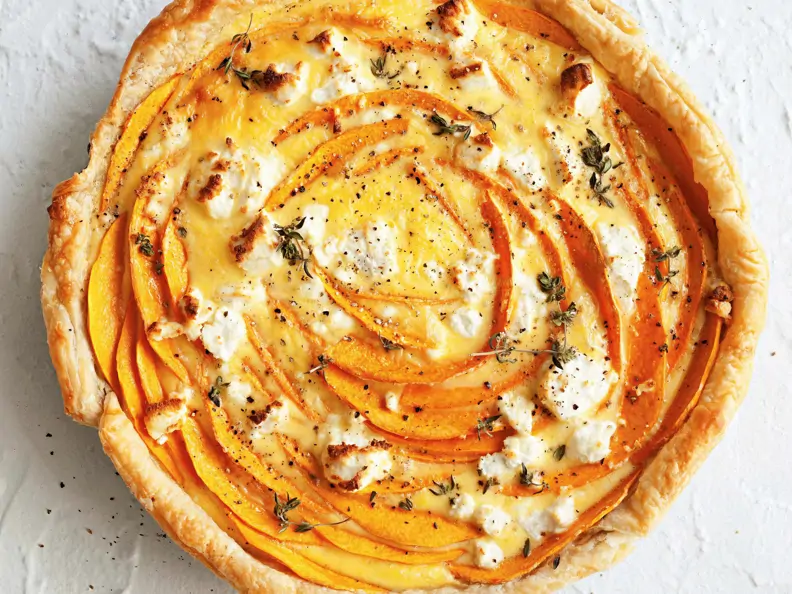 Kürbis-Ziegenkäse-Tarte