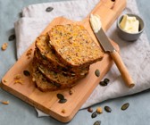 Dinkel-Hafer-Brot mit Kürbis