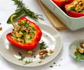 Gefüllte Paprika mit Quinoa, Ricotta und Kräutern