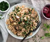 Selbstgemachte Spätzle mit Pilzragout