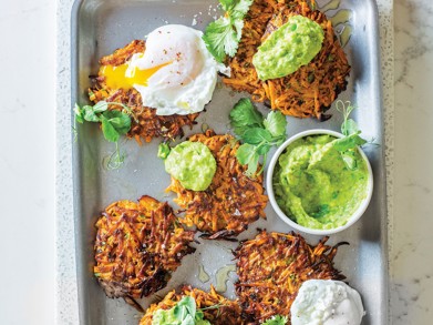 Knusprige Rösti mit cremigem Dip