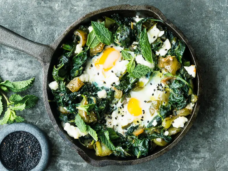 Spinat-Shakshuka