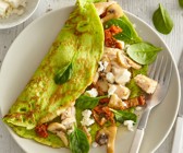 Gefüllte Pfannkuchen mit Feta