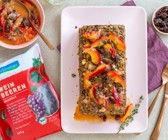 Linsenbraten mit Weinbeeren-Pflaumen-Sauce