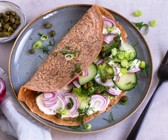 Herzhafte Pfannkuchen mit Sauerteig