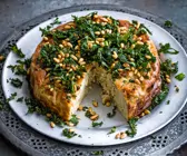 Blumenkohlkuchen mit Grünkohl