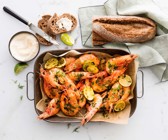 Knoblauch-Limetten-Garnelen mit Aioli