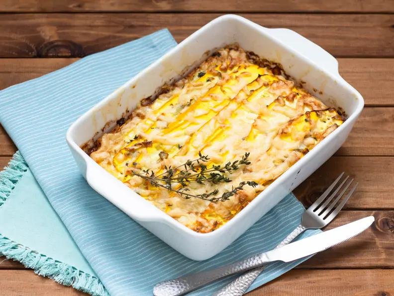 Zucchini-Lachs-Lasagne