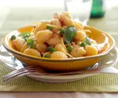 Gnocchi in Erbsen-Ricotta-Sauce