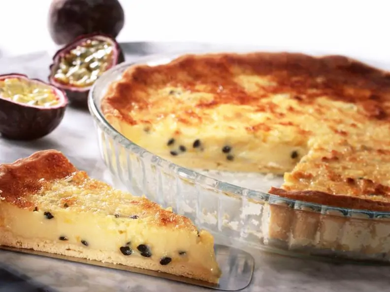 Mürbteig-Passionsfruchtkuchen