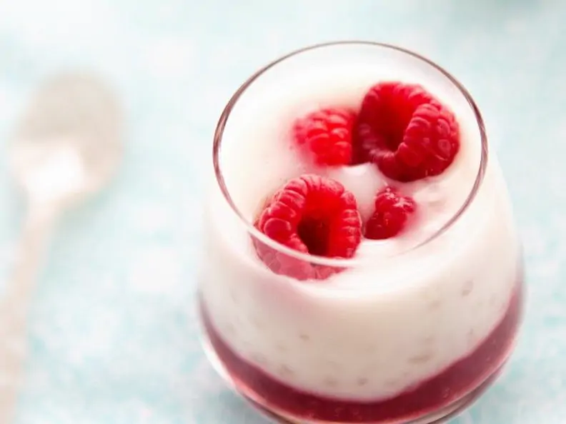 Tapioka-Himbeer-Pudding