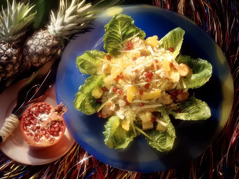 Fruchtiger Geflügel-Reissalat