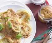 Spaghetti mit rotem Pesto für den Thermomix®