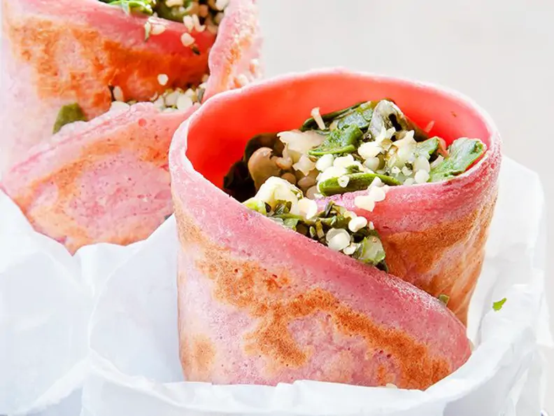 Gefüllte Rote-Bete-Crêpes