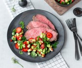 Erdbeer-Salsa mit Roastbeef